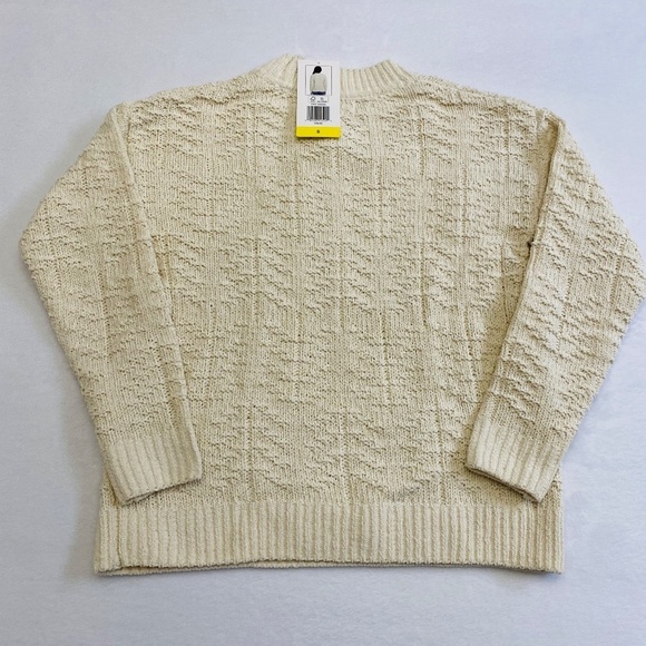 Weatherproof Vintage Women's Chenille Crewneck Sweater, Cream/Shimmer, Small NWT - Picture 7 of 16